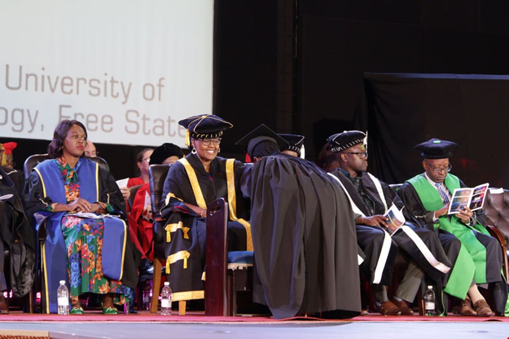 CUT Vice-Chancellor and Principal Prof. Dube officiates her first graduation ceremony at the Welkom campus 2023 Autumn Graduation Ceremonies