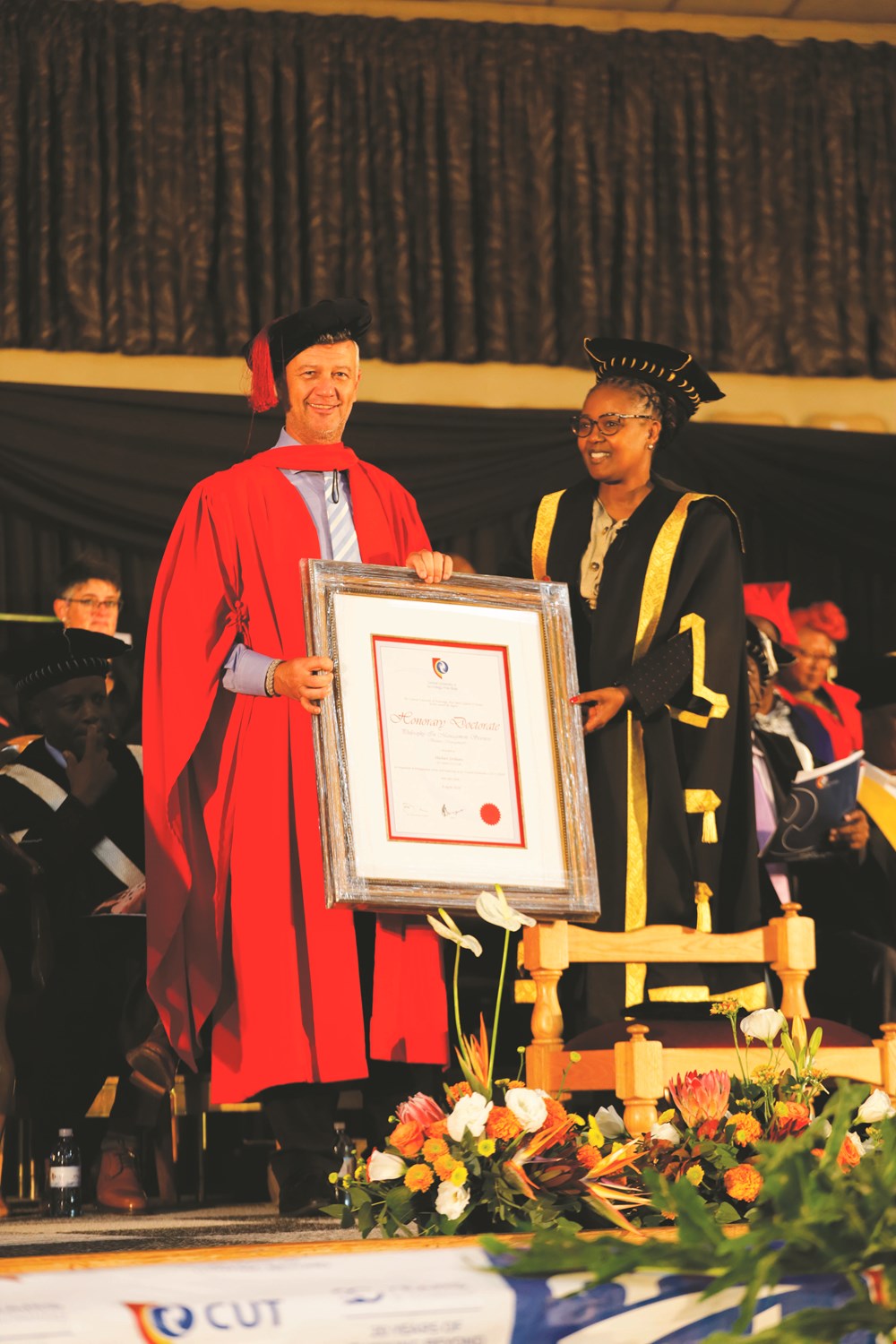 Michael Jordaan is honoured for his contribution to business world 