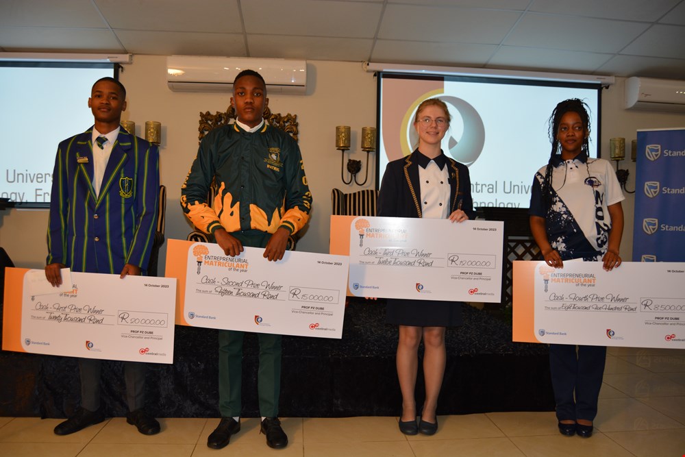 Young Entrepreneurs awarded at the 2023 Entrepreneurial Matriculant of the Year Competition