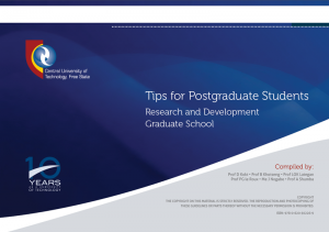 Tips for Postgraduate Students