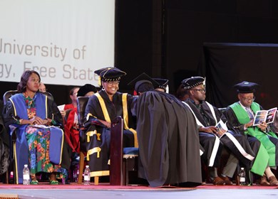 CUT Vice-Chancellor and Principal Prof. Dube officiates her first graduation ceremony at the Welkom campus 2023 Autumn Graduation Ceremonies