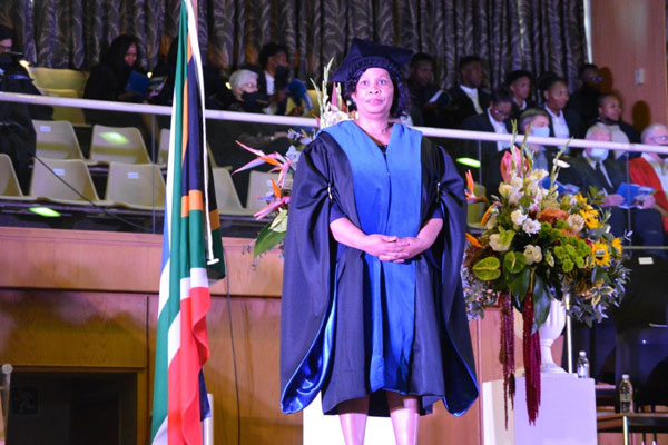 CUT Registrar, Dr Sally Dzingwa, officiates in her first contact graduation ceremonies