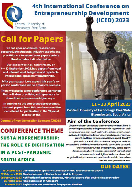 The 4th International Conference on Entrepreneurship Development The 4th International Conference on Entrepreneurship Development